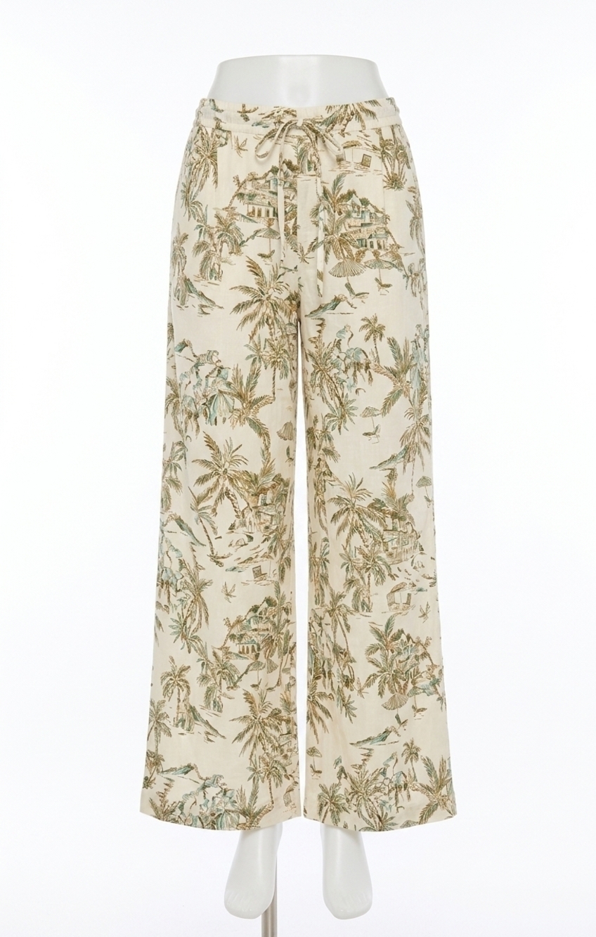 NEW Z SUPPLY overlook tiki linen pants in island coconut